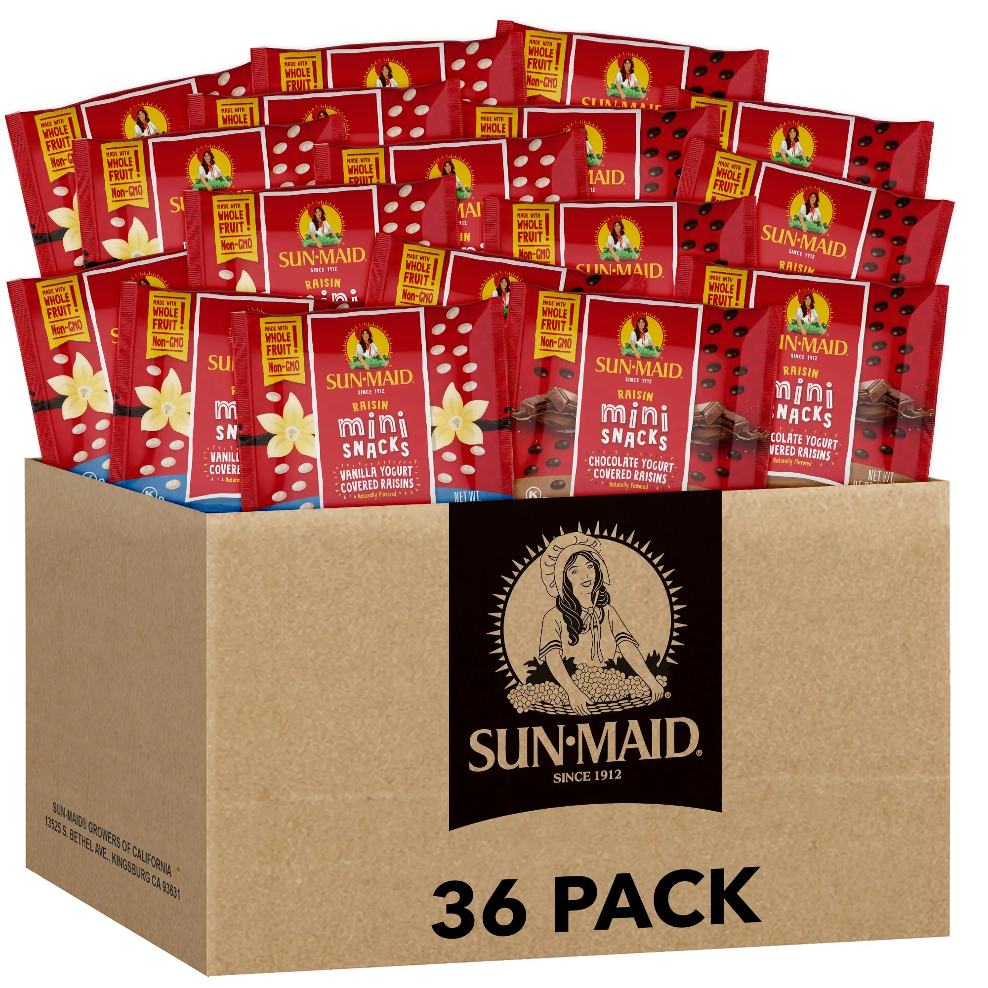 Sun-Maid Vanilla & Chocolate Yogurt Coated Raisins Variety Pack